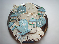 Plate of Winter Decorated Cookies